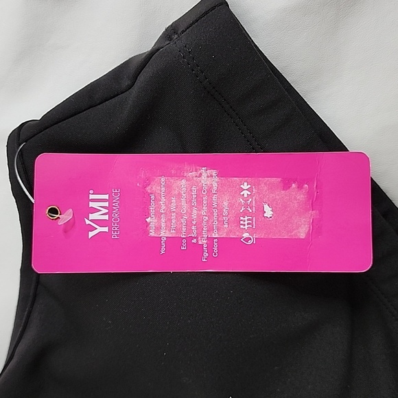 YMI Performance Sports Bras TWO - 1 Black and 1 Pink Women's Size Small NWT - Picture 9 of 16